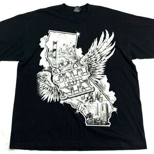 Pro Tag Shirt Mens Large Heavyweight Black Short Sleeve California For NIA 2XL